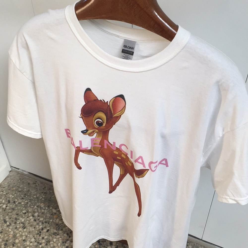Whiitelightning Bambi/Balenciaga t-shirt (XL)